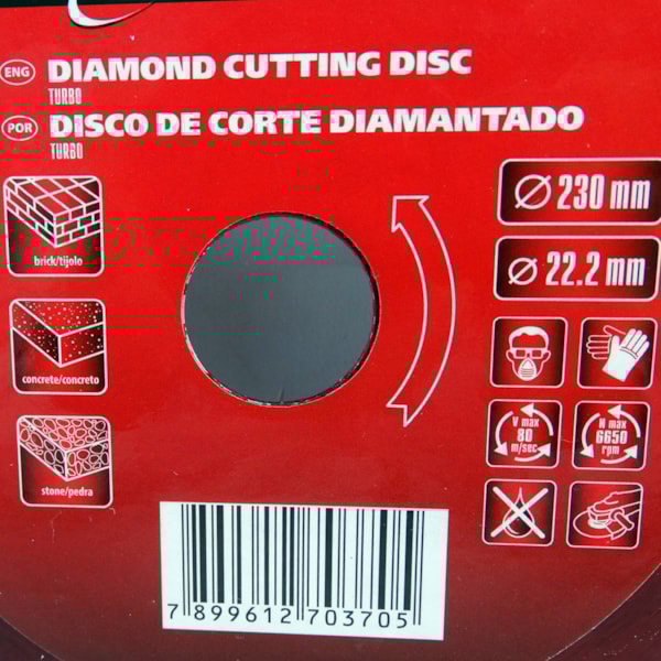 Disco Corte Diamantado Turbo 230x22,2mm Cód.731839 MTX-01e87424-af19-4f2c-ad2e-2aae38249f04