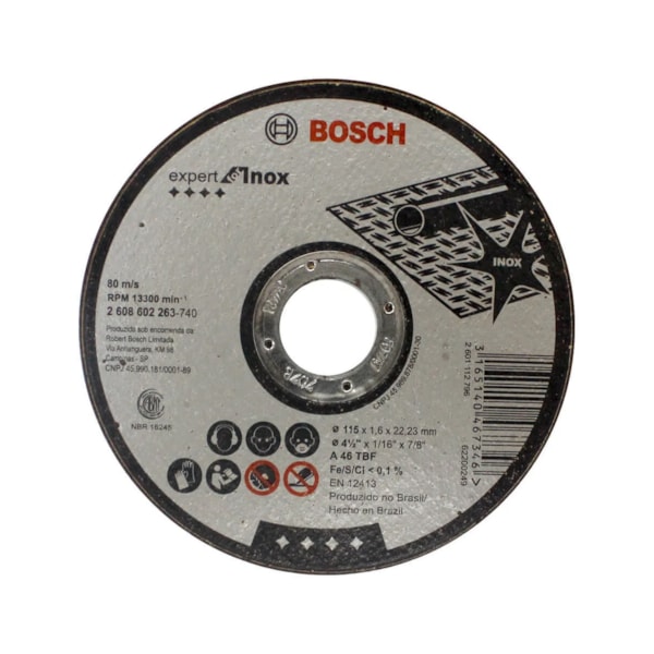 Disco De Corte 4.1/2 X 1,6 X 7/8 Inox (BNA12) 2608602263 Bosch-bd86ff48-b3e8-42de-b19e-48fe4703b56f