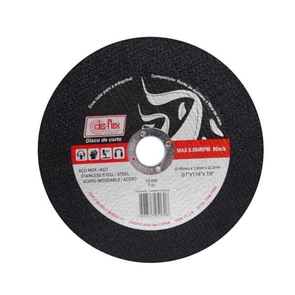 Disco De Corte 7 X 1/16 x 7/8 Prata 15058 Disflex-a55331b8-51b1-4cb6-bb73-fc22a9780b6d