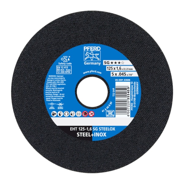 Disco De Corte 9 X 1/8 X 7/8 A24 SSG Steelox 61328222 Pferd-167f6c06-e88b-4081-ac0e-7ee1ce54ddde