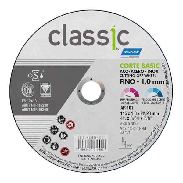 Disco de Corte Aço Inox Classic 4.1/2X1,0X7/8 AR 101 Norton-df9ecb40-687b-4c8f-8879-697d49523c95