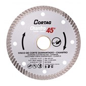 Disco de Corte Chanfro Diamantado Turbo 115mm x 20mm 61907 Cortag