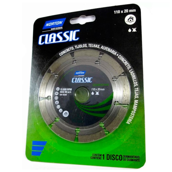 Disco de Corte Classic Diamantado Segmentado 110 mm x 20 mm 70184693465 Norton-221a4948-cf8c-4a50-9732-6db78a425a81