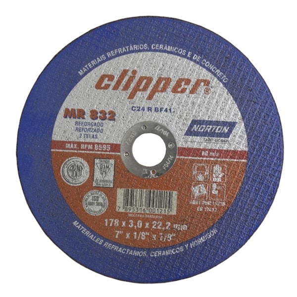 Disco de Corte Clipper 178x3x22,22 mm MR832 Norton-f8cfccbe-d951-48be-9bd5-6e8a79e19d57
