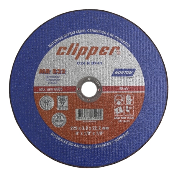 Disco de Corte Clipper 229x3x22,22 mm MR832 Norton-286c5610-f551-41db-8bee-6bcc7dd44807