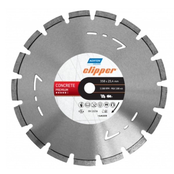 Disco de Corte Diamantado 350mm Clipper Concreto Norton-5263987d-1ebc-4643-a81d-420b11a8f014