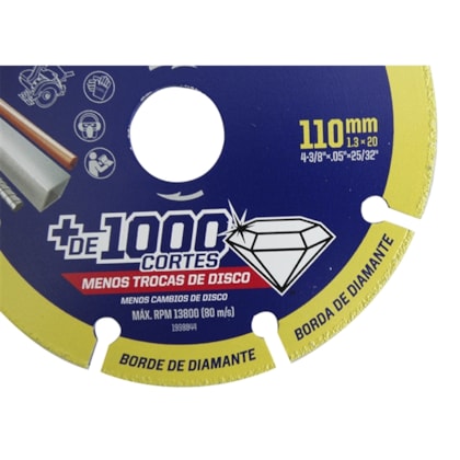 Disco de Corte Diamantado 4.3/8