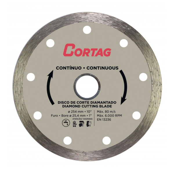 Disco De Corte Diamantado Continuo 254mm x 24,5mm 61613 Cortag-48b41123-373a-489f-86cb-ba4a6bc77687