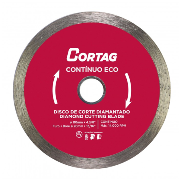 Disco de Corte Diamantado Continuo Eco 110mm x 20mm 61548 Cortag-ff1ea9b1-2f49-4346-8e77-48f1efaa3e92