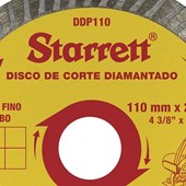 Disco de Corte Diamantado p/ Porcelana 110mm DDP110 Starrett