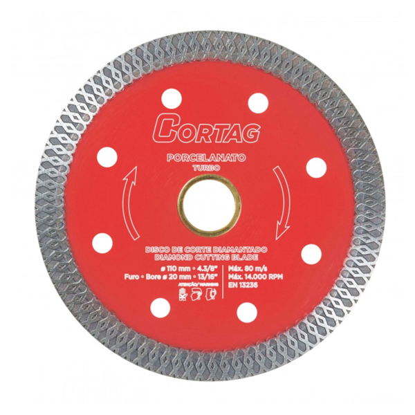 Disco de Corte Diamantado Para Porcelanato Best Quality 110mm x 20mm 60659 Cortag-7fbf345c-99e4-4697-bd14-3e492fa8190c
