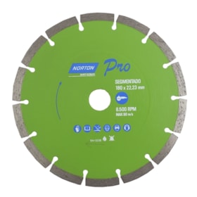 Disco de Corte Diamantado Pro Segmentado 180mm Norton