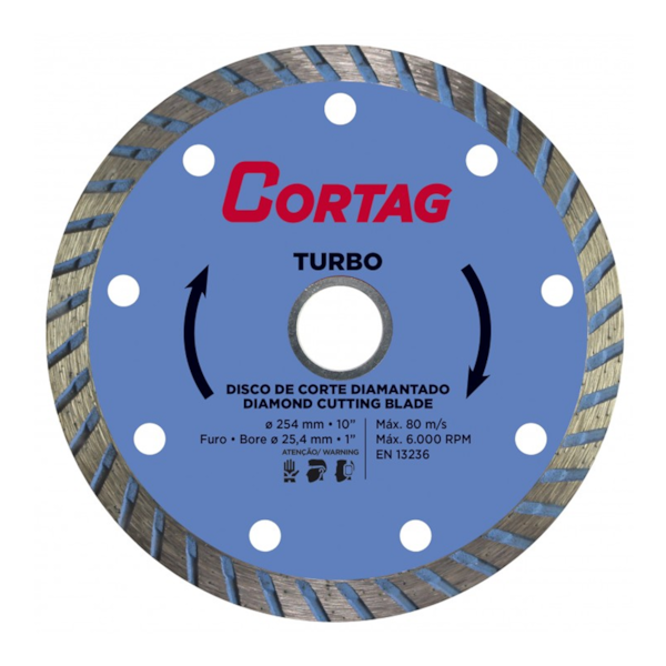 Disco de Corte Diamantado Turbo 245mm x 25,4mm 61617 Cortag-669e7691-33bf-4242-a9f0-f78de13de03f