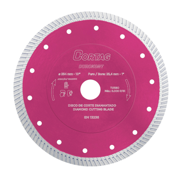 Disco de Corte Diamantado Turbo Durokort 254mm x 25,4mm 62016 Cortag-a9ce465d-68c0-4b50-9914-e5274756bf3e