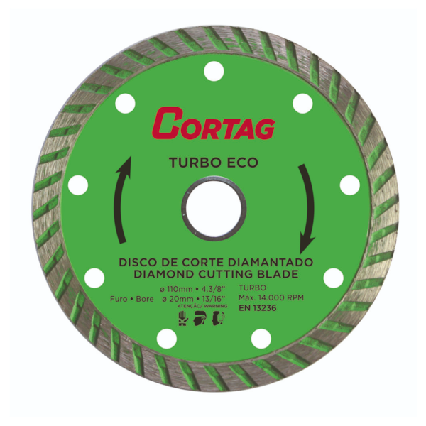 Disco de Corte Diamantado Turbo Eco 110mm x 20mm 60598 Cortag-ce6b844b-bc89-40bf-97b5-6c49f54d4ba1