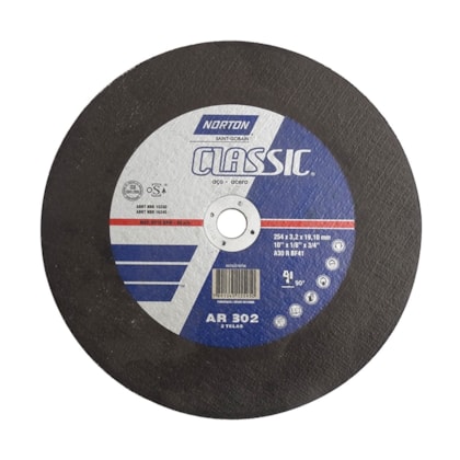 Disco de Corte para Aço AR302 254 x 3,2 x 19,10mm Norton-92d58b25-d55c-4897-b933-8c16a79f5cbd