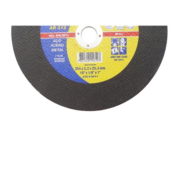 Disco de Corte para Aço AR312 254 x 3,2 x 25,4mm Norton-107da653-14fa-408a-a978-3a4cff72310b