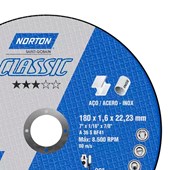 Disco de Corte para Aço Inox 180x1,6x22mm Norton
