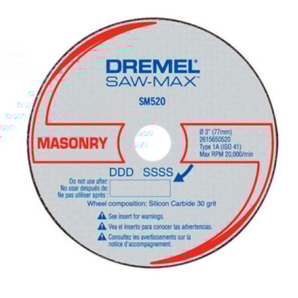 Disco de Corte para Alvenaria 80x20mm Saw-Max Dremel-70400a9b-3fc3-44d1-9270-21152f50b6a7