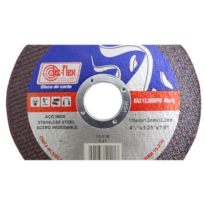 Disco de Corte para Inox 4.1/2x1,0x 7/8