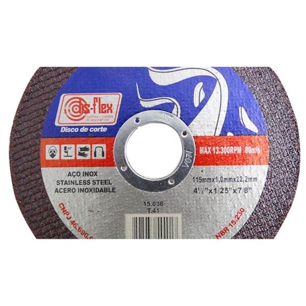 Disco de Corte para Inox 4.1/2x1,0x 7/8