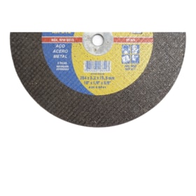 Disco de Corte para Metais 254 x 3,2 x15,9mm Norton