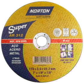 Disco de Corte para Metais 7x1/8x7/8 Norton
