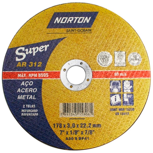 Disco de Corte para Metais 7x1/8x7/8 Norton-5008b24e-27aa-480b-9df4-be5e278e3d31