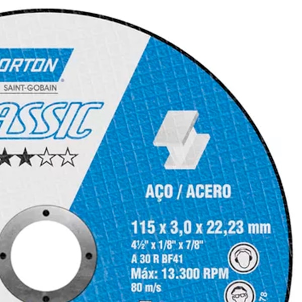 Disco de Corte para Serralheiro 115,3x3,0x22,23mm Norton-312c266e-ab41-4473-9740-1afd6b255e1d