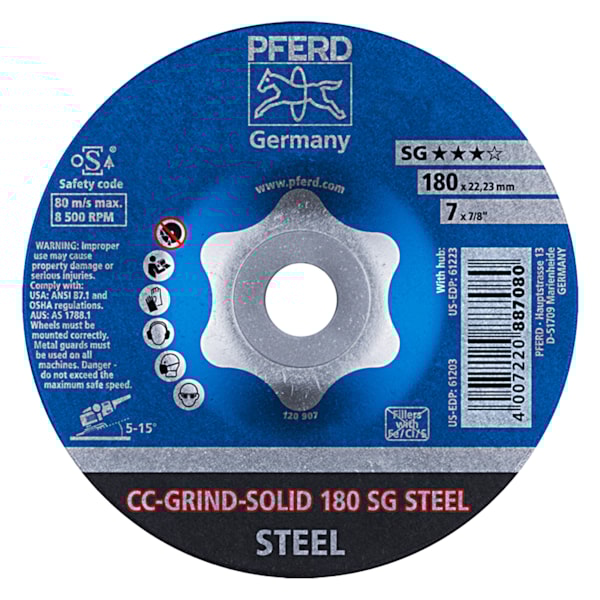 Disco de Desbaste 7 Pol para Aço CC Grind Solid 64185180 Pferd-1c8530e5-5305-459f-8641-dbb0cb39ba87