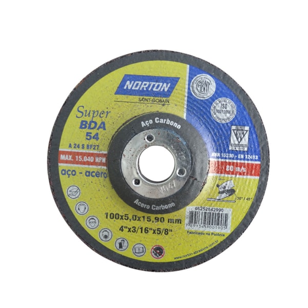 Disco de Desbaste para Aço 4x3 16x5.8 Norton-cc1e2876-8371-44b7-ac34-1f195e867c2e