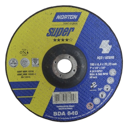 Disco de Desbaste para Aço 7 x 1/4 x 7/8 Norton-afa112bc-d39c-4d20-b062-bb91a6ce40ef