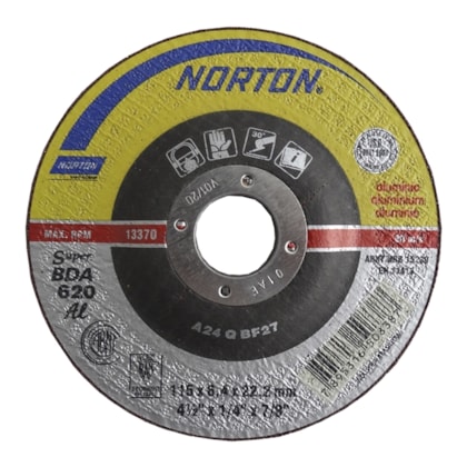 Disco de Desbaste para Alumínio 115x6,4x22,22mm BDA620 Norton-76464cc5-ceb9-4550-b84a-e224c3cf5461