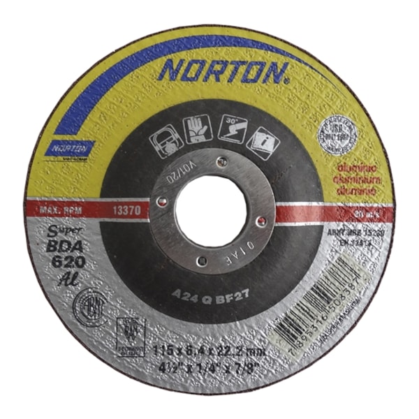 Disco de Desbaste para Alumínio 115x6,4x22,22mm BDA620 Norton-5cecee7f-c759-4e4d-8e90-782f0fc4de66