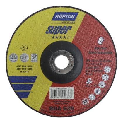 Disco de Desbaste para Inox 7 x 1.4 x 7.8 Pol Norton-98676529-e825-4d37-a902-738d0209ab8b