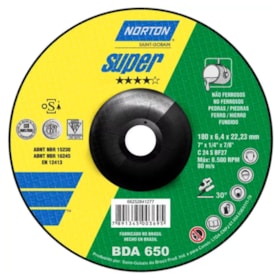 Disco de Desbaste para Não Ferrosos 180x6,4x22,23mm Norton