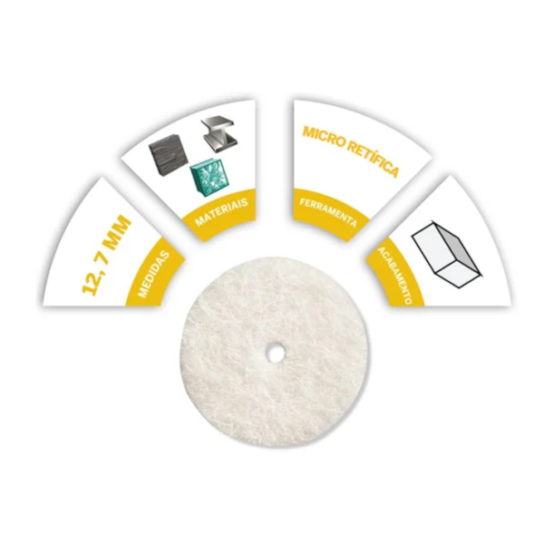Disco de Feltro Para Polimento 6 Peças 2615000414 Dremel-7b482754-1682-4388-8045-aabceae88272
