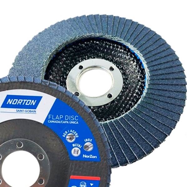 Disco de Lixa 115mm Flap Disc Grão 120 Inox Capa Única Norton-db24d299-b58d-43ad-83c2-e1e1df4672f4