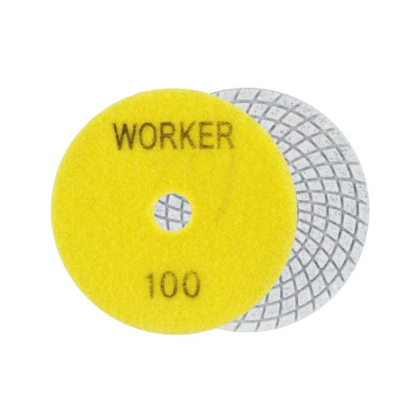 Disco de Lixa Diamantado 100mm Grão 100 Amarelo 6261 Worker -d7f4698d-c009-4a8d-b1cc-2f3ade75284a