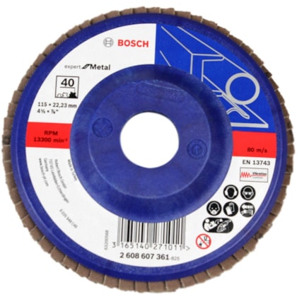 Disco de Lixa Flap Para Metal 4.1/2