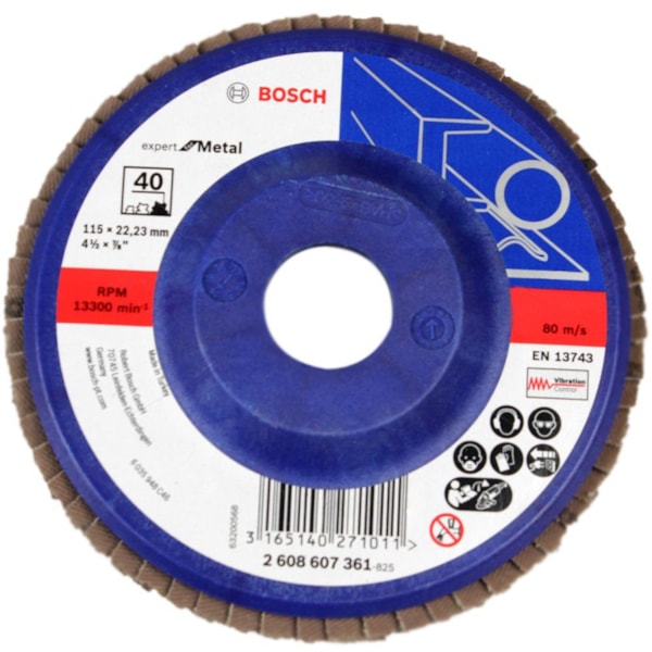 Disco de Lixa Flap Para Metal 4.1/2