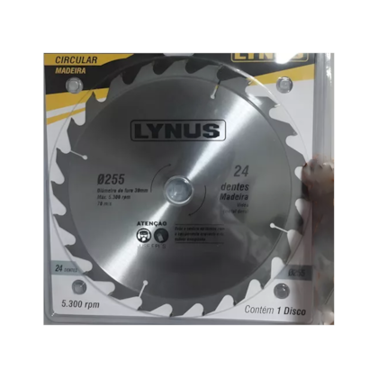 Disco de serra 255MM X 30C/24 dentes LSML-255-24D Lynus-ffb1c34c-9118-455b-981a-88121a136a19