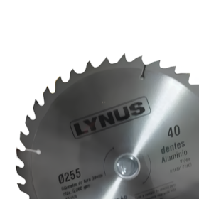 Disco de serra aluminio 255MM X 30C com 40 dentes LSAL-255-40D Lynus