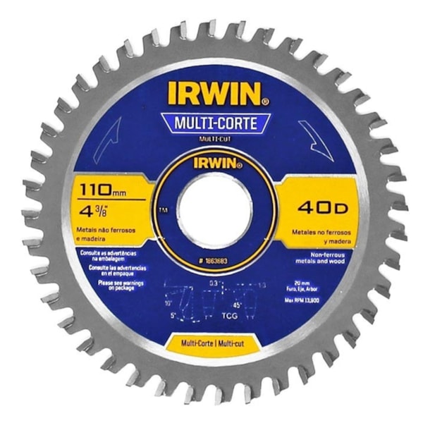 Disco de Serra Circular Multicorte 110X1,5X20MM 40D 1863683 Irwin-b53cc4d0-dbf5-4c41-862c-b94ad0612bae