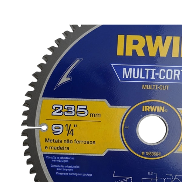 Disco de Serra Circular Multimaterial 235X1,8X25MM 80D 1863684 Irwin-5ff570aa-f0f8-48f6-991c-d83975f9eff7