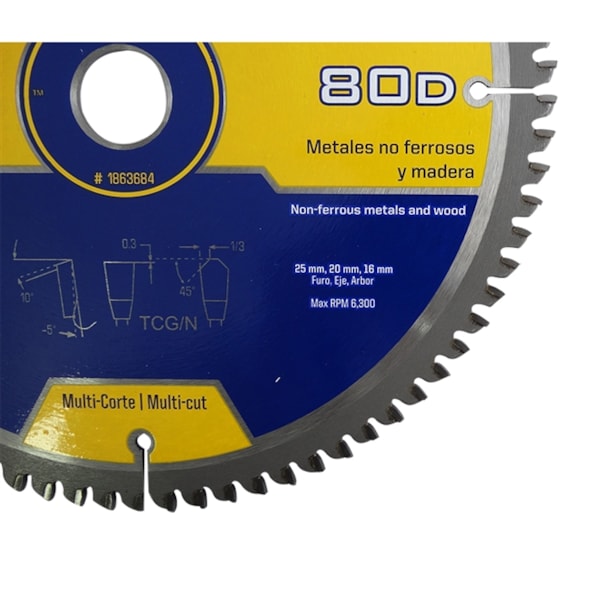 Disco de Serra Circular Multimaterial 235X1,8X25MM 80D 1863684 Irwin-3d022a69-9cdf-4d33-b19e-1e2def43e6ce