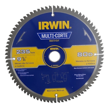 Disco de Serra Circular Multimaterial 235X1,8X25MM 80D 1863684 Irwin-c0c1bbb4-8cd7-4b59-a83d-e5e65e057155
