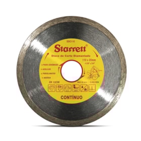 DISCO DIAMANTADO 110MM CONTINUO DDC110 STARRETT