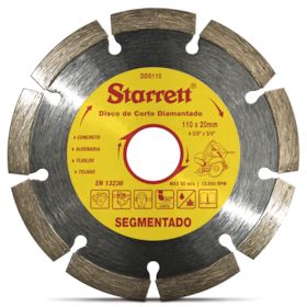DISCO DIAMANTADO 110MM SEGMENTADO DDS110 STARRETT