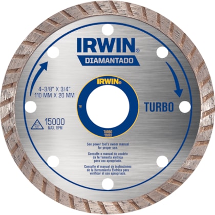 Disco Diamantado 110MM Turbo IW13893 Irwin-a3dcca57-2bf8-4570-a50c-4461b1efecbe